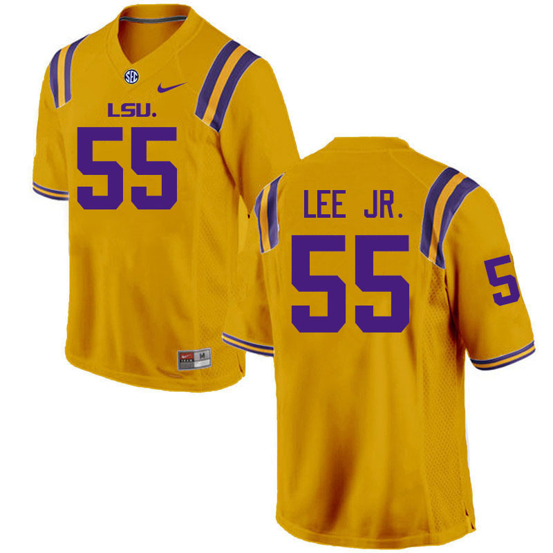 Men #55 Khayree Lee Jr. LSU Tigers College Football Jerseys Stitched-Gold